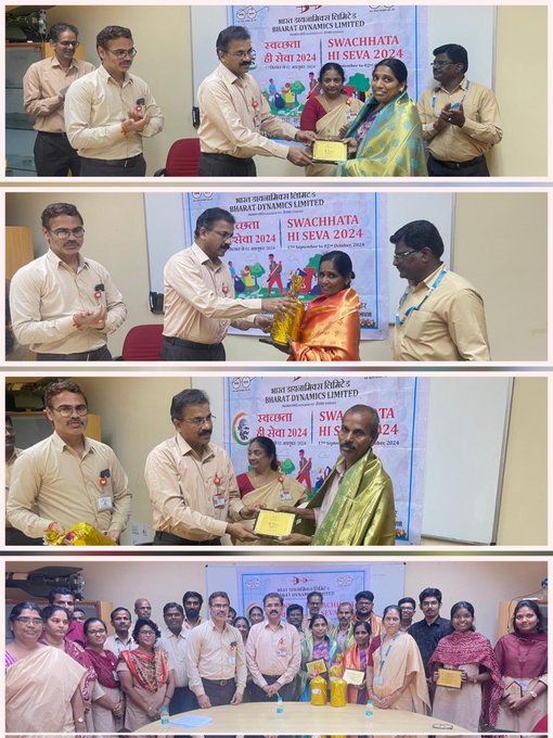 Safai Mitras were felicitated by Director (Technical) Shri D V Srinivas Rao.