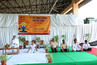 International Yoga day observed at BDL 2017