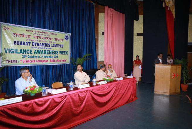 Valedictory function of Vigilance Awareness Week at BDL 2018